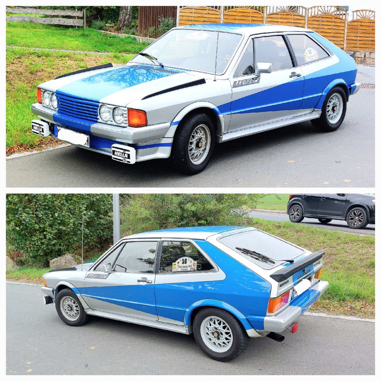 Foto: Martin Zehrer - Dieses wunderschöne Fahrzeug stand heute in Pullenreuth vor einer Metzgerei. <br />
<br />
Das Bild zeigt einen VW Scirocco der ersten Generation (Typ 53), der offensichtlich mit e 