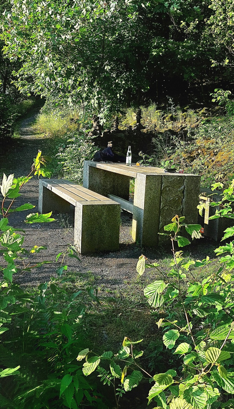 Foto: Martin Zehrer - Tisch und Bänke auf dem Armesberg,  versteckt im Wald auf der Rückseite des Berges.<br />
Von hier aus gibt es eine wunderschöne Aussicht übers kemnather Land. 