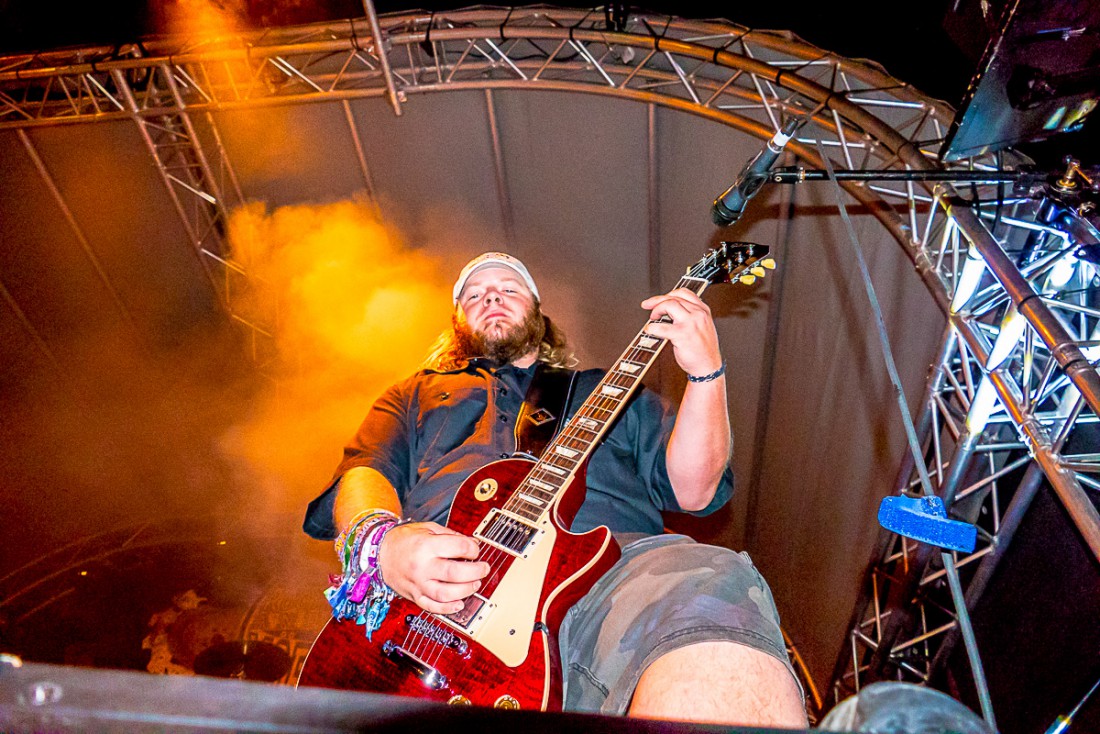 Foto: Martin Zehrer - Rockbeton and the Mörtels auf der Selber Mondsichelnacht. <br />
<br />
Mitglieder: Michael Sander: Vocals, Guitar Tobias Berz: Guitar Dr. Wok: Bass Ulirich Kohler: Drums  