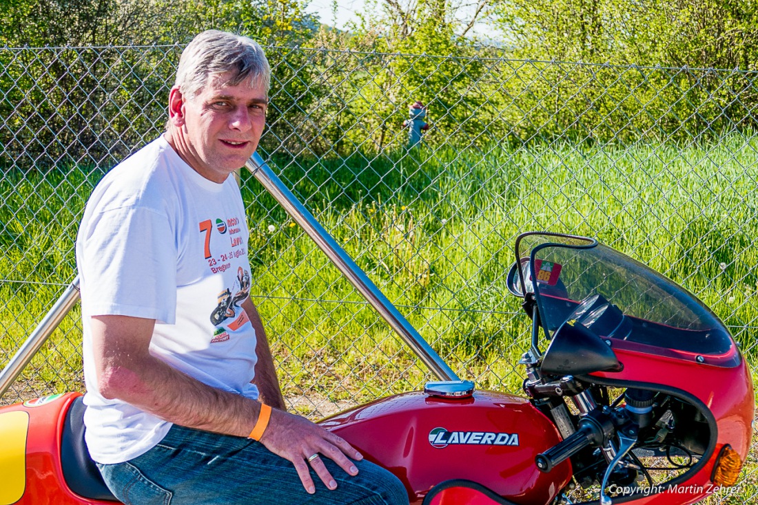 Foto: Martin Zehrer - Laverda-Treffen in der Lumperer-Hall in Trabitz. Ca. 60 Motorräder der italienischen Marke Laverda trafen sich am Wochenende vom 6. bis zum 8. Mai zum gemütlichen Beisamm 