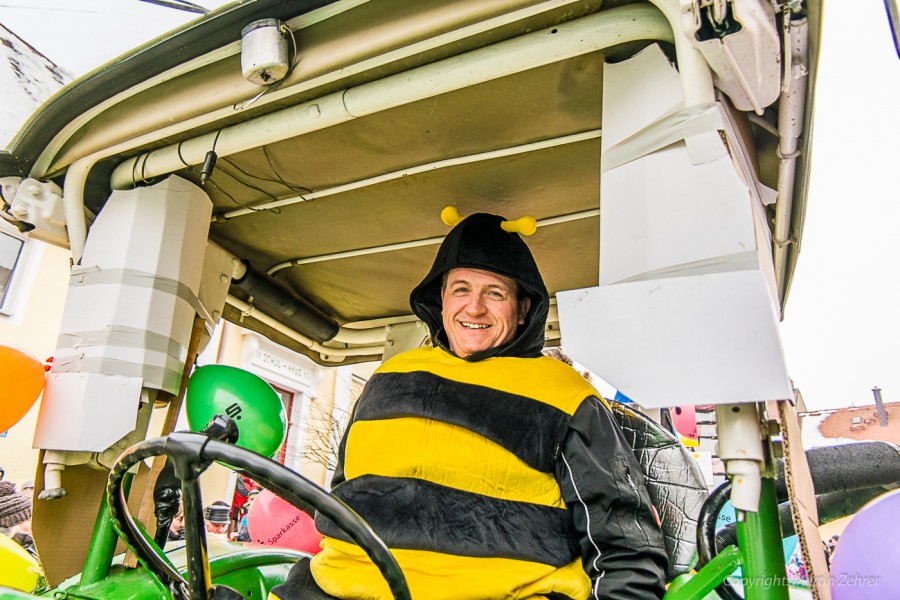 Foto: Martin Zehrer - Faschingszug durch Waldeck. Am Sonntag, den 15.2.2015 war es wieder so weit. Ein langer Zug<br />
mit zig Gaudiwagen und Hunderten Narren zog durch den Waldecker Markt. Mit vi 